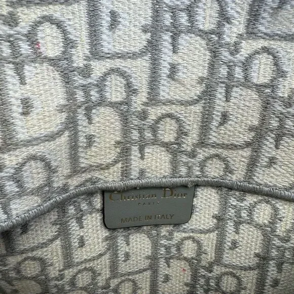 Authentic Dior Saddle Oblique Gray Belt Crossbody Bag - Picture 10 of 14